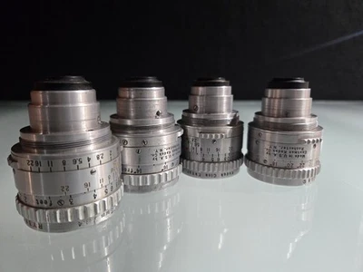 Quattro obiettivi Kodak Cine Ektar 25 mm F:1.4 attacco a S - Immagine 1 di 4