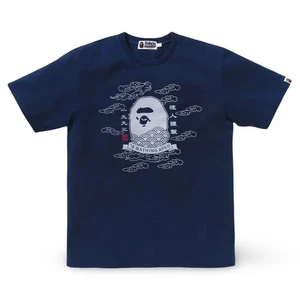 T-shirt BAPE 31° anniversario Japan testa di scimmia blu indaco taglia large prezzo al dettaglio consigliato $ 200 - Foto 1 di 4