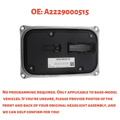 RIGHT LED Headlight Control Unit Module For Mercedes W213 W205 W238 A2229000515 - Image 1 of 3