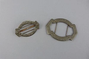 Lot de deux boucles Art Nouveau, foulard, ceinture, 1910, beg. - Picture 1 of 5