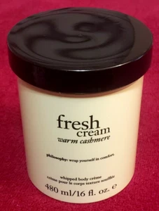 PHILOSOPHY ~ FRESH CREAM WARM CASHMERE WHIPPED BODY CREME_JUMBO SIZE_16 Fl. Oz. - Picture 1 of 4