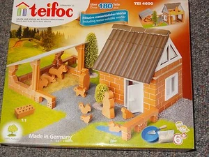 Teifoc Farm Building Brick Set Construction Toy Real Brick & Mortar TEI 4600 - Picture 1 of 8