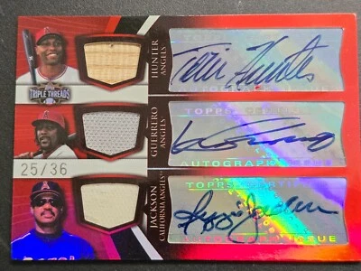 2009 Topps Triple Autograph Relic Combo Card Triple Threads TTARC-21 - Image 1 of 3