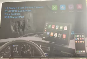 APHQUA New Upgrade Portable Wireless Carplay with 9 Inch FM SIRI GPS Tested READ - Picture 1 of 19