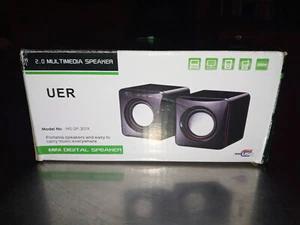 UER Pair of Portable Mini Digital USB Speakers - Picture 1 of 2