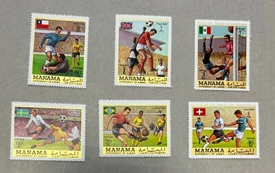 H910. Manama MNH Deporte Fútbol Fútbol Copa Mundial Jugadores de Juego Foto 1 de 4