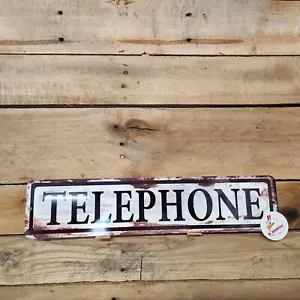 Letrero de TELÉFONO, TELÉFONO, CABINA TELEFÓNICA, letrero estilo TELÉFONO PÚBLICO, ASPECTO RÚSTICO, nuevo - Imagen 1 de 1