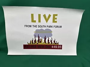 1998 South Park Live From South Park Forum Storyboard Stampa 18"X12" - Foto 1 di 2