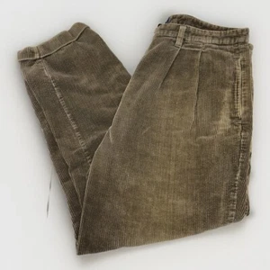CLUB ROOM by CHARTER CLUB Sz 40x32 Brown Corduroy Pants Pleated Cuffed VG •READ‼ - Picture 1 of 8