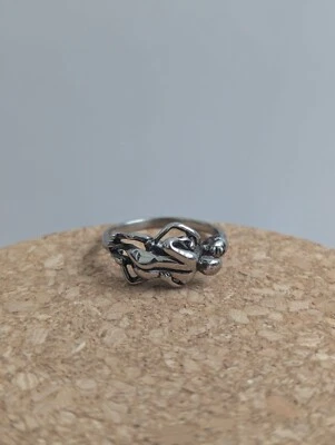 BRIGHT Stainless Steel Couple Lovers Biker Ring - 7, 7.5, 12, 13.5, - Image 1 of 4