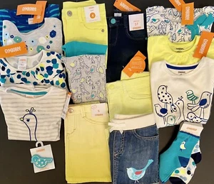 NWT Girls 4-5 Gymboree “HAPPY BLUEBIRD” (17-pc LOT) TOPS, BOTTOMS & ACCESSORIES - Picture 1 of 12