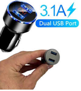 CARICABATTERIE AUTO UNIVERSALE ACCENDINO USB DOPPIA SPINA PRESA SPLITTER ADATTATORE 12V-24V - Foto 1 di 15