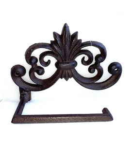 WANDABROLLER TOILETTENPAPIER AUS GUSSEISEN LILIENBLÜTE ODER ZIKADE - Bild 1 von 4