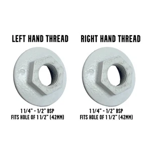 LEFT HAND THREAD Cast Iron Radiator - Reducing Bush 1 1/4" - 1/2" BSP - WHITE - Picture 1 of 12