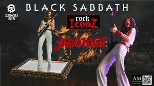 KNUCKLEBONZ ROCK ICONZ - BLACK SABBATH SABOTAGE - GEEZER BUTLER - LIMITED STATUE - Foto 1 di 9