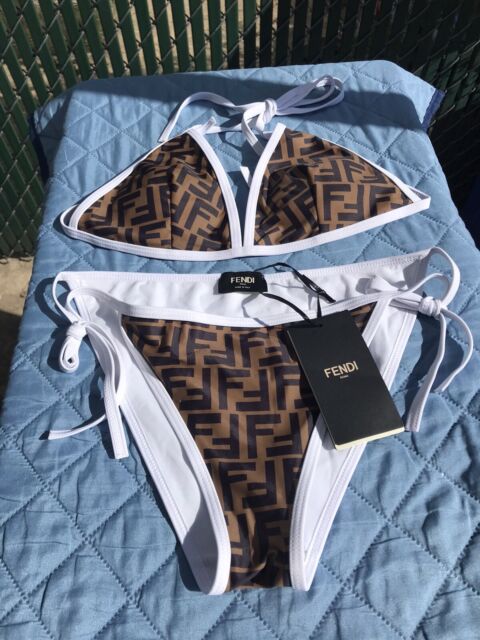One-piece swimsuit Fendi Brown size 44 IT in Polyester - 29845110