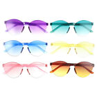  6 Pcs Heart Sunglasses Miss Frameless Summer Fashion for Women