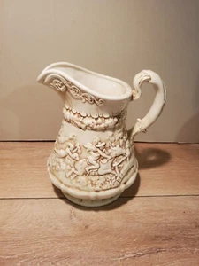 Tam O Shanter Robert Burns Poem Ceramic Molded Pitcher Jug Relief Ridgeway Scene - Picture 1 of 4