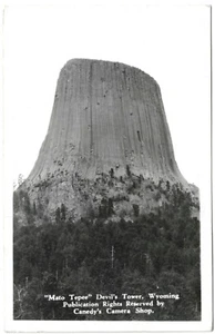RPPC Torre del Diablo "Mato Tepee" Wyoming Cerca de Hulett WY Foto Real Postal 4226 - Imagen 1 de 2