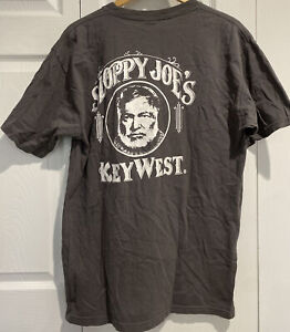 Vintage 90s Gildan Sloppy Joes Key West Florida Bar Tee Shirt Mens Gray Size L