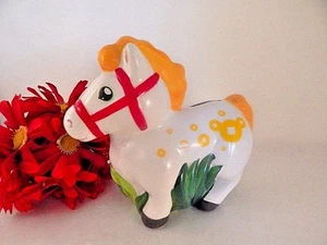 Coin Bank Ceramic Figurine Chinese New Year of the Horse Wells Fargo Collectible - Picture 1 of 5