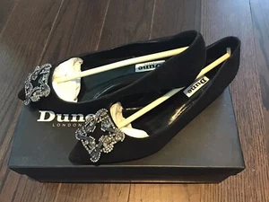 Brand New Dune black ponited toe flat black women size 6 - Picture 1 of 6