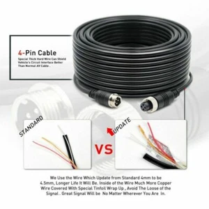 4Pin Aviation Extension Cable For Rear View Backup Camera Trailer Caravan Truck - Picture 1 of 6