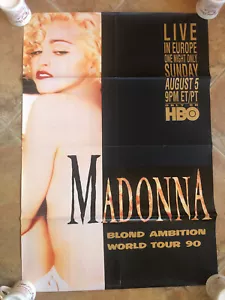 MADONNA HBO BLOND AMBITION TOUR PROMO PRESS POSTER (1990) 27x39 - Picture 1 of 1