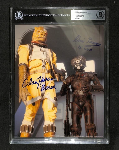 Alan Harris, Chris Parsons, Star Wars ESB Bounty Hunters Auto Grade 10 BAS Cover