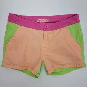 Juniors Girls Children Beach Summer Shorts Multicolor Pink Green Peach Stretchy - Picture 1 of 8