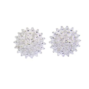 Impresionantes pendientes de oro de 9 quilates con racimo de diamantes de 0,25 quilates - Imagen 1 de 7