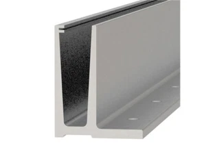 Ganzglasgeländer Oberverankerun Aluminium Set mit Dichtung Glas T17,52mm L1,25m  - Picture 1 of 4