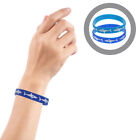  25 Pcs Shark Birthday Party Favors Blue Bracelet Themed Props Wristband