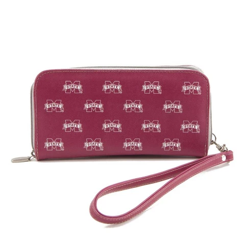 Ladies Mississippi State Bulldogs Wristlet Womens Leather Wallet Cellphone Cover