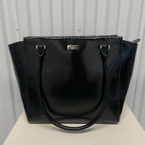 KATE SPADE BIXBY PLACE SCHWARZ LACKLEDER MEDIUM UMHÄNGETASCHE HANDTASCHE BEUTELTASCHE - Bild 1 von 19