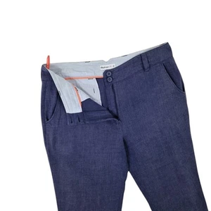 Rohan Womens Linen Plus Crop Trousers UK 18 Blue Tunis Capris SS13 - Picture 1 of 15