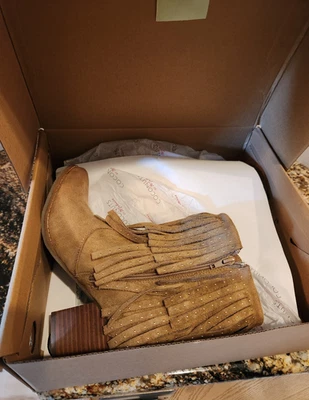 ¡NUEVO! Botines de tacón bajo al tobillo Coconuts By Matisse Flint para mujer talla 8,5 M, color topo Foto 1 de 4