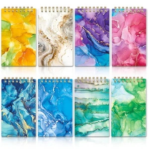 8PCS Mini Spiral Notepads, 3x5inch Marbleize Small Line Spiral Pocket Noteboo... - Picture 1 of 6