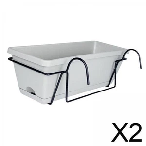 2xBalcony Railing Planter Ornament Window Box Planter for Farmhouse Deck Porch - Picture 1 of 7