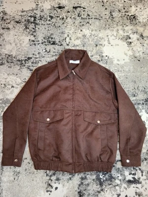 Chaqueta Bomber Topshop Imitación Gamuza Marrón Talla Pequeña PC 141035615 Foto 1 de 4