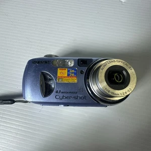 Sony Cyber-shot DSC-P73 4.1 MP Silver Digital Camera Blue - Picture 1 of 11