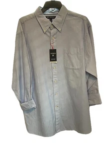 Camisa de vestir para hombre D. Cremieux talla XL azul a rayas con botones nueva con etiquetas - Imagen 1 de 11