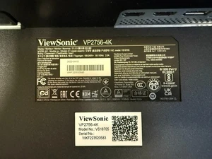 ViewSonic ( VP2756-4K )  27" 16:9 4K IPS Monitor  - Used - Picture 1 of 2