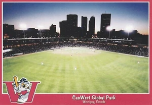 Winnipeg Goldeyes CanWest Global Park Baseballstadion Postkarte - Nachtsicht - Bild 1 von 2