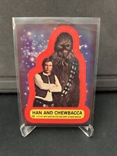 Han and Chewbacca 1977 Star Wars Sticker Card  #12