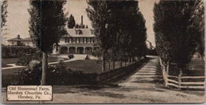 Vintage HERSHEY, Pennsylvania Postcard "OLD HOMESTEAD FARM" 1909 NY Cancel - Picture 1 of 2
