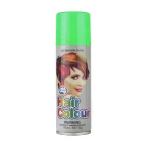 Green Hair Spray 175ML Temporary Plain Coloured Hairspray Colours Party Styling - Picture 1 of 1