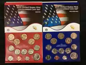2015 P & D US Mint Set Uncirculated 28 Coins OGP Original Mint Packaging (O) - Picture 1 of 1