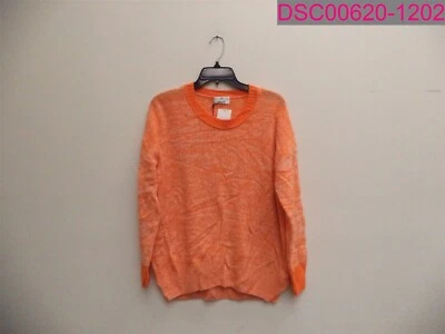 Allude Women's Speckled Cashmere Sweater Clementine Tweed Marled Orange Medium - Imagem 1 de 4