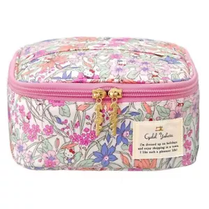 LIBERTY xSanrio Hello Kitty Makeup Bag Vanity Case Brush pockets NEW From JP - Picture 1 of 9